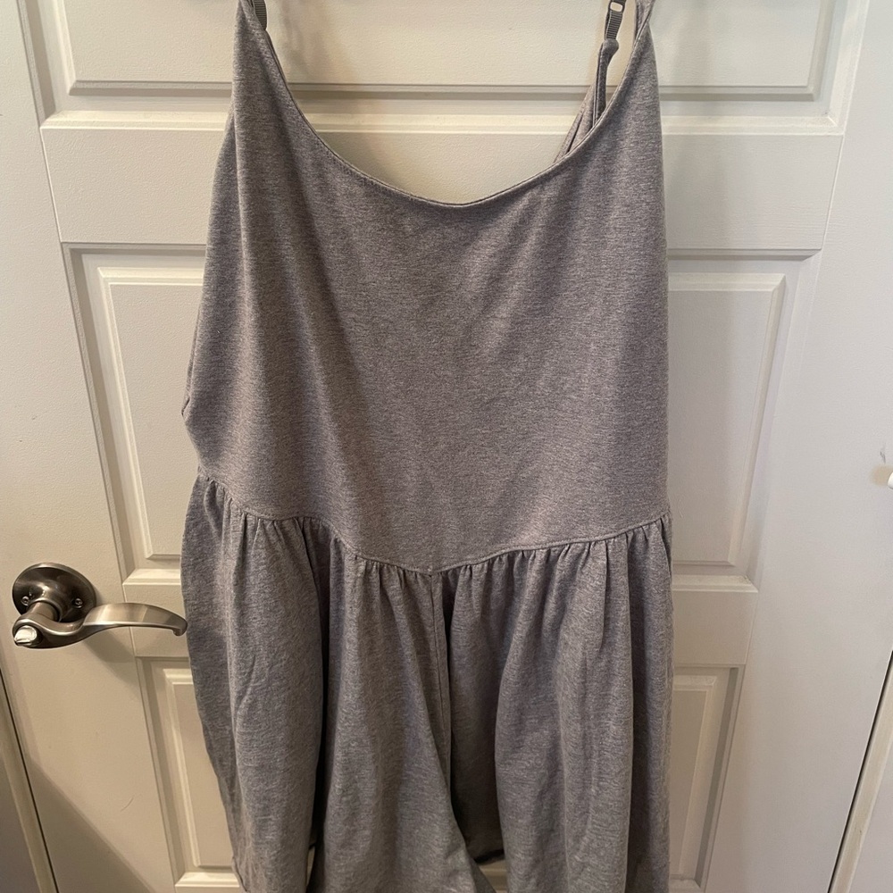 Gray Sleeveless Romper